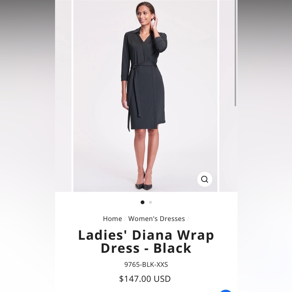 Black Business Wrap Dress